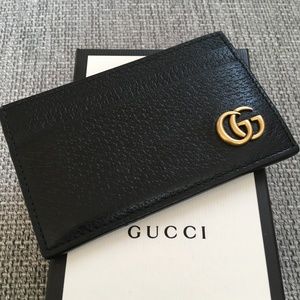 Gucci GG Marmont Full-Grain Leather Cardholder